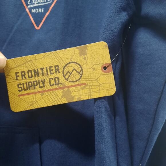 Frontier Mens Hooded Sweatshirt Jacket Size Large - Picture 3 of 8